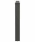 Side view of adjustable three piece steel dining table legs for tables and benches, customizable furniture support in durable anthracite finish