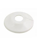 Retrofit One Piece Fire Sprinkler Escutcheon Cover Plate white plastic 3 inch wide for sealing exposed sprinkler pipes.