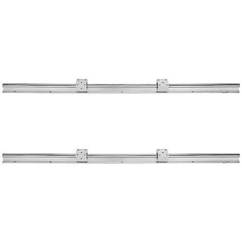 Beefy 800mm SBR20 Linear Rail Kit With Four SBR20UU Blocks, showing two steel rails and sliding blocks for CNC routers and automated machines.
