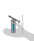 Mini grease gun for precise lubrication with needle nozzle, shown in hand for scale, ideal for DIY and auto shop maintenance.
