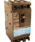 Built To Last Heavy Duty Three Pole Circuit Breaker 60 Amp 120 240 Volt Molded Case Panel Switch side view showing terminals.