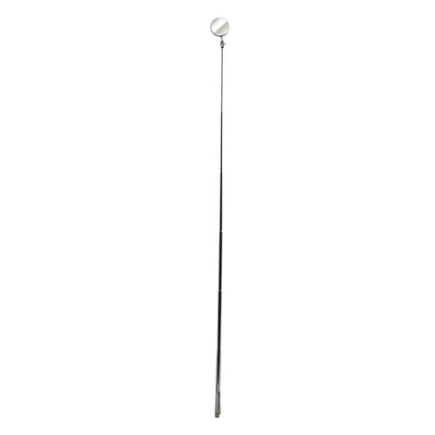 Magnetic Base Circular Inspection Mirror 2.25 Inch With Fixed Ball Joint for engines and tooling, full view, long handle