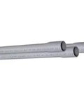 Heavy Duty Pvc Schedule Eighty Conduit Ten Feet Long Two Inch Diameter Bell End, three pipes lined up for wire protection.