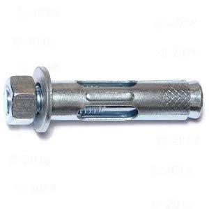 Hex Nut Sleeve Anchors One Half Inch Diameter Two And A Quarter Inch Length Zinc Plated Steel Pack Of 25 For Concrete And Masonry Projects