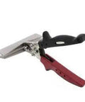 Six Inch Forged Steel Hand Seamer With One And One Quarter Inch Jaw Depth And Six Inch Jaw Width, ergonomic overmolded soft touch grip