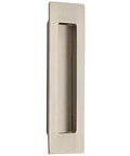 Emtek Modern Rectangular Flush Pull Handle 1-3/4 Inch By 6 Inch Satin Nickel Finish for cabinets and doors, side view