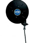 Trade Pro Retractable Power Reel With Blunt Plug Heavy Duty Snow Extension Cord For Job Sites, black reel with cable.