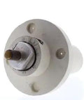 Heavy Duty White Male Electrical Receptacle Panel Outlet Box For Industrial Gear And Generator Hookups Built Like A Tank With Secure Locking Design And No Fuss Wiring Setup, close-up view.