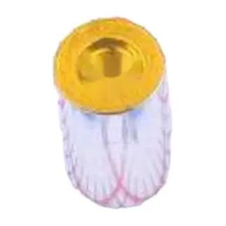 Rock Solid 10 Pack SMD Round Nut Columns M3x9 Copper Tinned Surface Mount Standoffs showing top view of nut column.