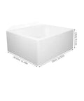 Wall Mount Sink - Lightweight Plastic Basin for Small Bathrooms, Easy No-Drill Installat, dimensions 33cm x 28.5cm x 13cm.