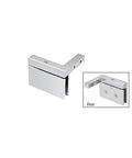 Senior Cardiff Chrome Offset Wall Mount Hinge For 12 Mm Glass Shower Doors With Back Plate Self Centering Right Hand Mount Beefy Heavy Duty Glass Door Hardware, rear view