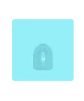 Set Of 2 Repositionable Adhesive Wall Hooks Light Blue close-up view showing the sturdy design for damage-free installation.