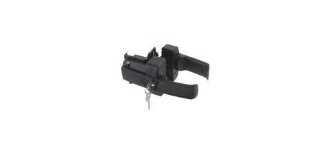 Tough As Nails Magnetic Gate Lock Featuring Dual Six Pin Rekeyable Lock and Super Smooth Push Pull Action for square fences with sleek design.