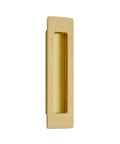 Alt Tag: Emtek Modern Rectangular 6 Inch Tall Flush Door Pull In 1-3/4 Inch Width Premium Solid Brass Construction 220306US4