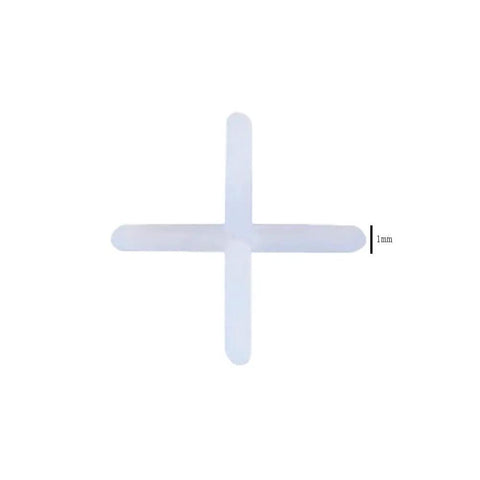 500 Pieces White Plastic Tile Spacers Pro Grade 1mm Spacing For Glue Down Installation Square Edge Geometric Pattern Ideal For Granite Porcelain And Marble Tiling