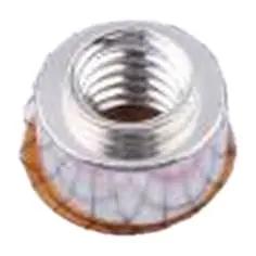 Close-up of a 20 Piece SMD Surface Mount Round Nut Column M3 X 2.5 Millimeter Copper Tinned Circuit Board Spacer.
