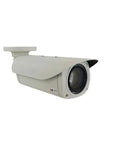 Rugged Outdoor Bullet Camera Featuring Killer 36X Optical Zoom And Rock Solid IP67 Weatherproof Metal Housing For Serious Night Vision And Extreme WDR At Full HD 1080p 60FPS, side view with lens exposed.