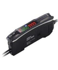 HD Series Fiber Optic Sensor With Giga Ray II LED, E3X HD44 Model, M8 4 Pin Connector, PNP Output, industrial sensor side view