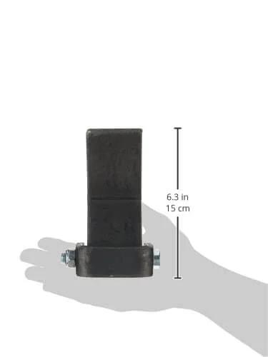 Long Leaf Formed Steel Hinge Strap With Grease Fittings 0.31 Inch Thick in hand showing size and durable silver finish.