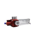 OHDOHD waterjet abrasive feeder spare part with red inlet housing and silver body