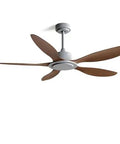 Heavy Duty Industrial Ceiling Fan Without Light 116 Cm 142 Cm 6 Speed Remote Control For Living Room Bedroom Modern Gray 5 Blade with textured blades.