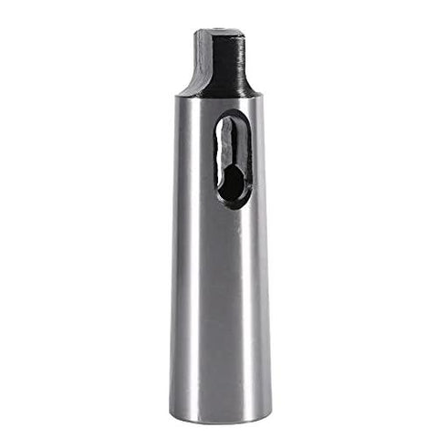 MT2 to MT3 Morse taper reducing drill sleeve, steel, silver finish for lathe or milling machines