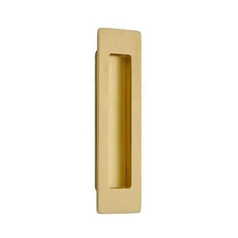 Modern Rectangular Flush Pull Handle In Flat Black Finish One And Three Quarters Inches Wide By Six Inches Long Sleek Minimalist