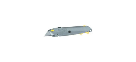 10-499 QuickChange Retractable Utility Knife with one-hand blade change, durable aluminum handle, shown with blade extended.