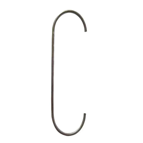Single C-shaped hook from Heavy Duty Powder Coating Hooks Kit 25 Pc C Shape Hooks For Painting And Grid Brackets, steel construction.