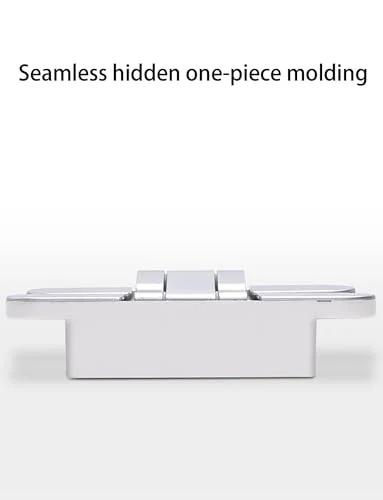 Concealed Three Way Adjustable Silent Hinges Set Hidden Door Hinges 180 Degree Opening 246mm X 34mm side view