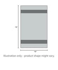 White Cotton Shop Towels Bulk 240 Pack 16x19 Inches Heavy Duty Rags For Auto Detailing Auto Shop Industrial Cleaning And Commercial Use Cotton Blend 86 Percent Cotton 14 Percent Polyester, illustration showing dimensions.