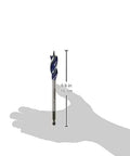 Tri Flute Five Eighths Inch By 6 Inch Wood Drill Bit Self Feeding Spade Bit For Fast Holes In Hardwood And Softwood shown in hand