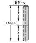 Carr Lane CL-1/2-13x4.00 clamping stud, 1/2-13 thread, 4.00 in length, technical drawing