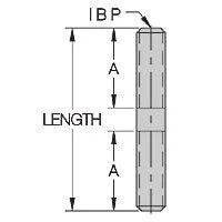 Carr Lane CL-1/2-13x4.00 clamping stud, 1/2-13 thread, 4.00 in length, technical drawing