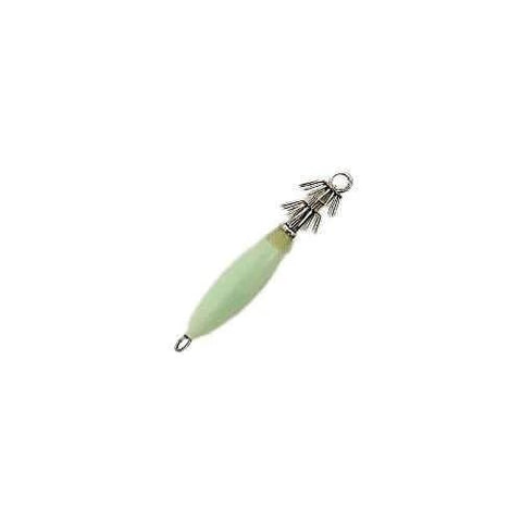 4.25 Inch Glow In The Dark Squid Jigs, 30 Piece Night Fishing Set With Swivel Hook Assembly and Fluorescent PVC Body
