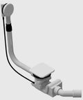 Clean Look Black 4080 Bathtub Drain Replacement Part With Snappy Water Flow Top Shelf Bathroom Gear Quick Clip Install Tough As Nails Craftsmanship Guaranteed, showing the drain assembly with lever.