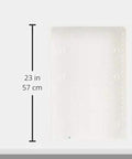 21-Inch SMC Structured Media Enclosure Only, Model 47605-21E, White, wall-mount cabinet size reference with hand and measurement