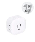 Major Flex Multi Plug Outlet Extender With Five Power Ports And Sleek White Housing For Cruises Dorms And Home Offices Low Key Essential Travel Adapter No Surge Protection Included For Everyday Carry compact design with two plugs and flat profile.