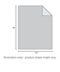 Diagram of EMF Shielding Large Bed Blanket Made From Organic Cotton With Silver Lining For Daily Sleep Protection, 57 By 78 Inches