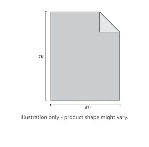 Diagram of EMF Shielding Large Bed Blanket Made From Organic Cotton With Silver Lining For Daily Sleep Protection, 57 By 78 Inches