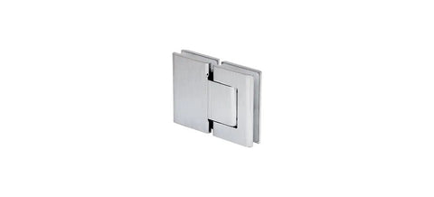 Brushed Stainless Oil Dynamic 180 Degree Glass To Glass Hinge With Hold Open For Self Closing Doors Five Sixteenths To One Half Inch Thick Humidity Ready Adjustable Closing Speed A Solid Alternative To Floor Closers And Patch Fittings