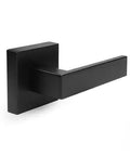Matte Black Dummy Door Levers Interior Handles For Closets And Pantry Doors, heavy duty reversible design front view