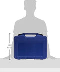Front view of blue plastic carry case for Astro Pneumatic 21‑pc ball joint service tool and master adapters.