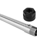 MTB1 ER11 M6 Morse Taper Collet Chuck Holder for CNC Lathe, shown with black locking nut, 1-7 mm clamping range
