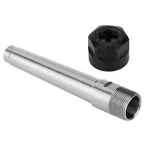 MTB1 ER11 M6 Morse Taper Collet Chuck Holder for CNC Lathe, shown with black locking nut, 1-7 mm clamping range