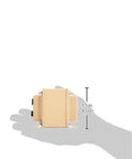 550W 120V To 100V Step Down Transformer For International Use Portable Travel Ready Compact 71 By 97 By 85 Millimeters With Internal Thermal Fuse Great For Running 100V Appliances Outside Japan And While Traveling shown on a human hand for size reference, in beige color.