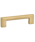 Emtek Trail Pull Center to Center 6 Inches Satin Brass US4 86164US4 cabinet hardware, front view