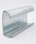Close-up of galvanized steel section of Built To Last Heavy Duty Garage Door Vertical Track Rails 76 Inch Or 88 Inch Lengths Sold In Pairs