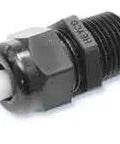 No Nut Half Inch NPT Liquid Tight Cord Grip Fitting For Flexible Cords Straight Through Nylon With TPE Sealing Series 35 3231 Black