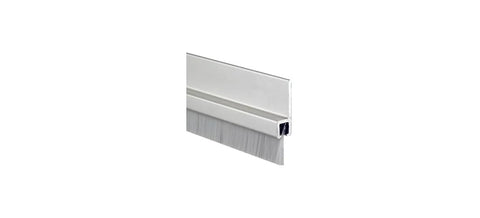 Pemko brush seal for meeting stile, dark bronze with black brush insert, 1 in wide, 36 in long.
